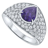 One of A Kind 2.66 Carat Sapphire and Diamond Ring