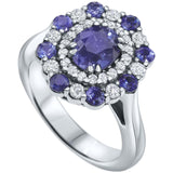 One of a Kind 2.50 Carat Blue Sapphire and Diamond Ring