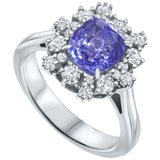 One of A Kind 3.09 Carat Blue Sapphire and Diamond Ring