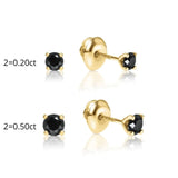 Black Diamond Stud Earrings