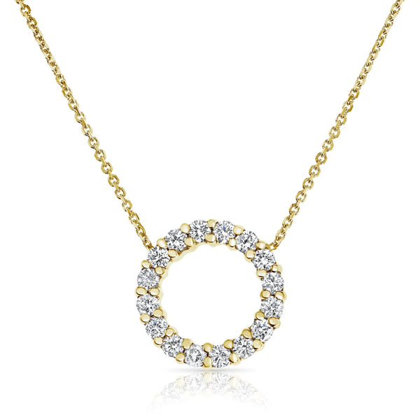 14K Gold Sky Diamond Pendant Necklace
