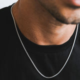 Men's Rombo Chain in White Gold