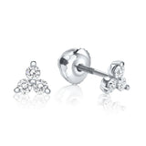 Trinity Diamond Stud Earrings