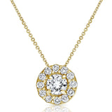 Large Diamond Halo Pendant