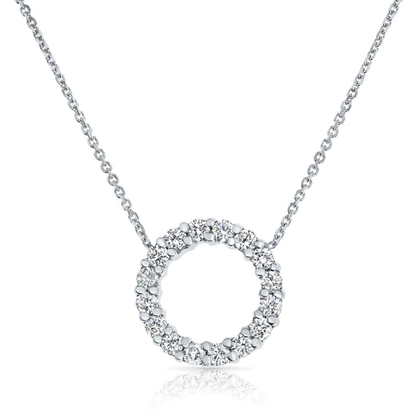 14K White Gold Sky Diamond Pendant Necklace