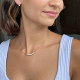 0.95 Carat Pear and Round Diamond Lor Necklace