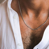 Men's Rombo Chain in White Gold