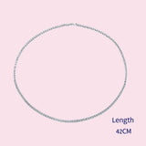 4.00 Carat Diamond Collier Necklace in 14 Karat White Gold