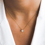 Midi Diamond Halo Pendant