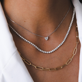 0.50 CT Heart Shaped Diamond Pendant in 14 Karat White Gold - shlomitrogel