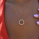 14K Rose Gold Lir Diamond Necklace