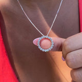 14K White Gold Lir Diamond Necklace