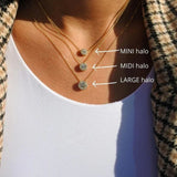 Large Diamond Halo Pendant