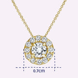 Midi Diamond Halo Pendant
