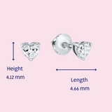 0.60 Carat True Heart Diamond Studs
