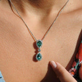 One of A Kind Zambian Emerald Diamond Pendant