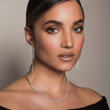 4.00 Carat Diamond Collier Necklace in 14 Karat White Gold