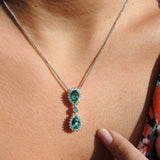 One of A Kind Zambian Emerald Diamond Pendant