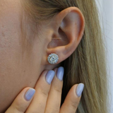 Kiara Diamond signature halo Earrings