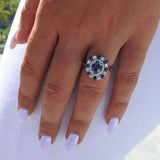 One of a Kind 2.50 Carat Blue Sapphire and Diamond Ring