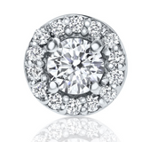 Large Diamond Halo Earrings