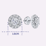 Kiara Diamond signature halo Earrings