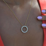 14K Gold Lir Diamond Necklace