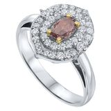 One of a Kind Fancy Orange-Pink Diamond Ring