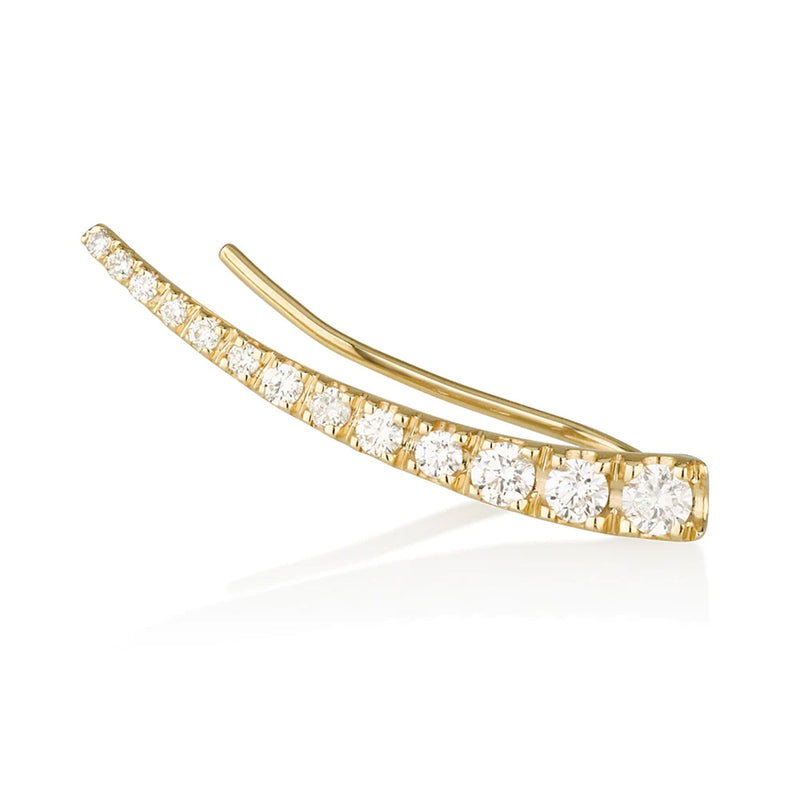 Diamond Climber Earring in Yellow Gold