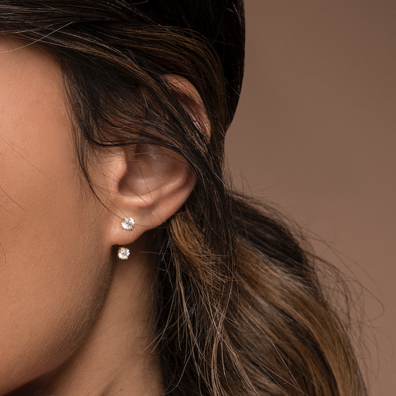 Pearl 9ct Gold Ear Jacket Earrings | Posh Totty Designs