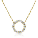 14K Gold Sky Diamond Pendant Necklace