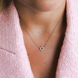 Star of David Diamond Pendant in 14K White Gold