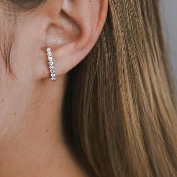 Lena Diamond Earring. *Single*- white gold