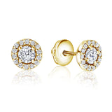 Midi Halo Diamond Earrings