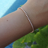 1.25 Carat Diamond Tennis Bracelet in Rose Gold