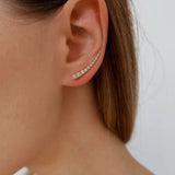 Diamond Climber Earring in Yellow Gold