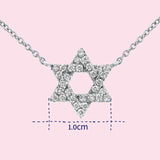 Star of David Diamond Pendant in 14K White Gold