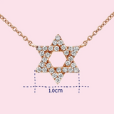 Star of David Diamond Pendant in 14K Rose Gold