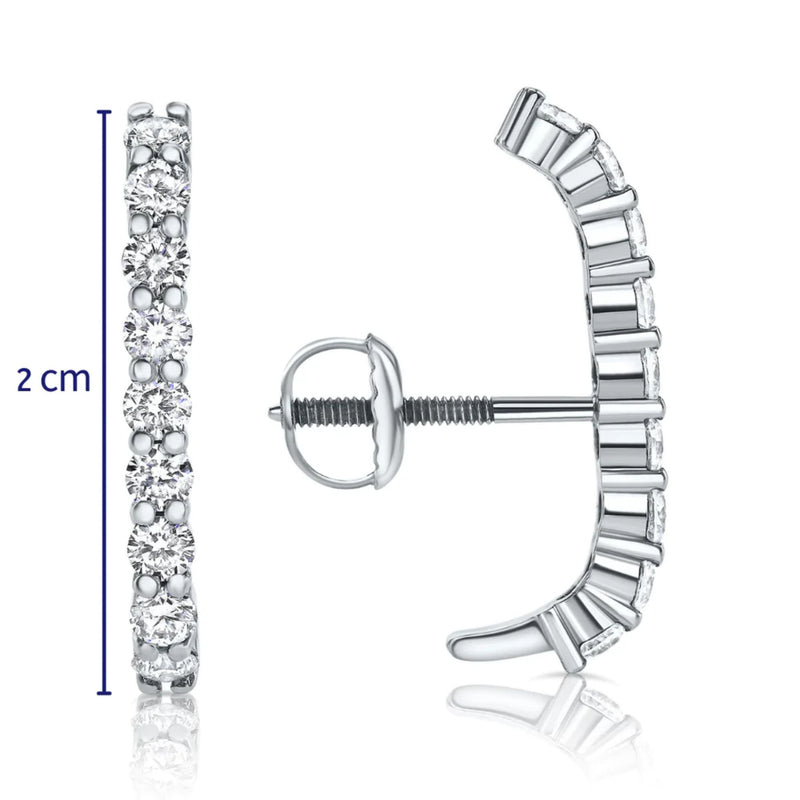 Lena Diamond Earring. *Single*- white gold