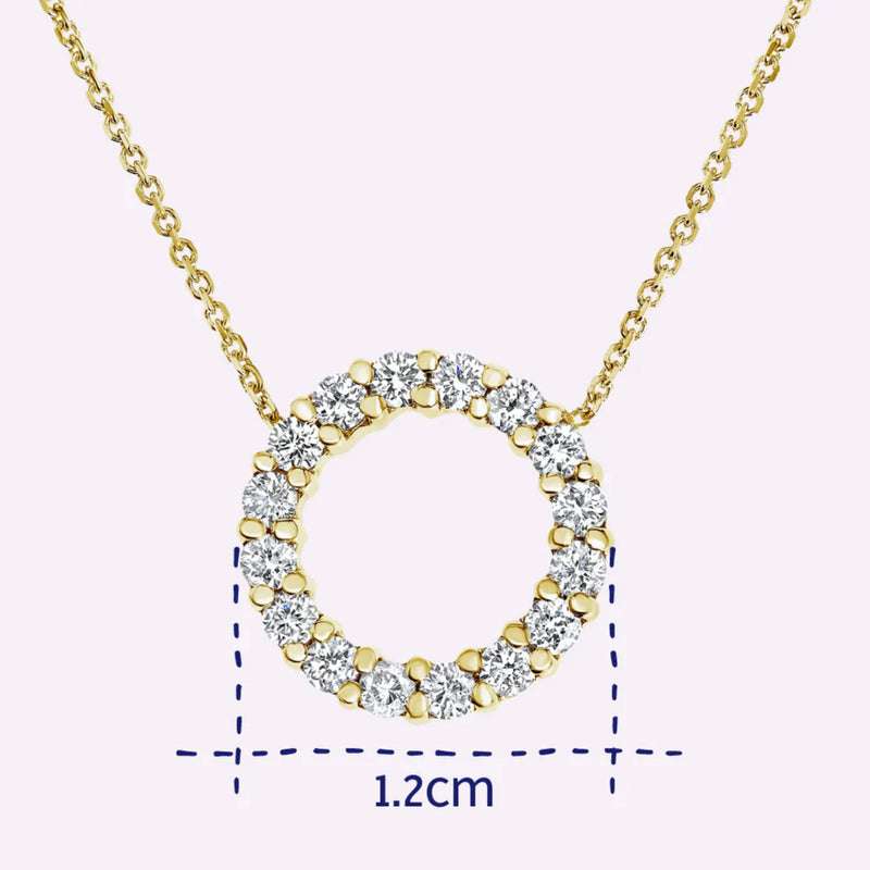 14K Gold Sky Diamond Pendant Necklace