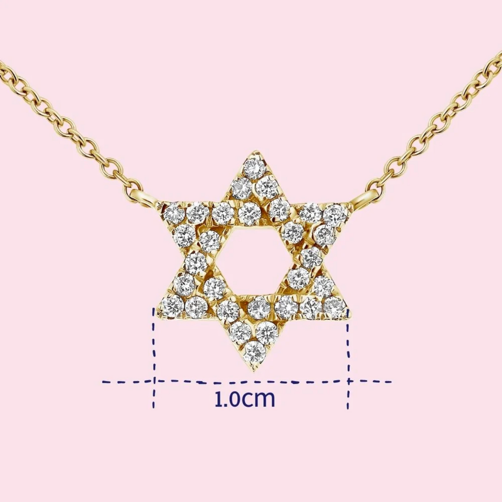 Elongated Gold Magen David Charm – Velvet Box Jewels