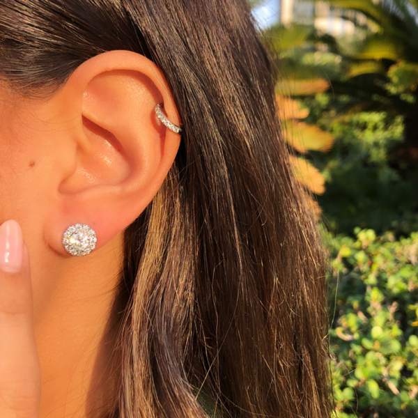 Kiara Diamond signature halo Earrings
