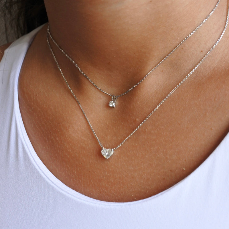 Anushka Sharma Silver Solitaire Heart Pendant with Link Chain – GIVA  Jewellery