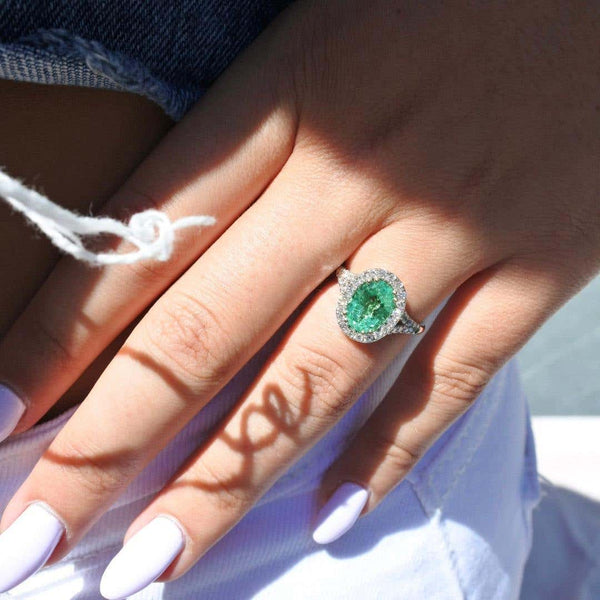 Afghan Emerald and Diamond Ring