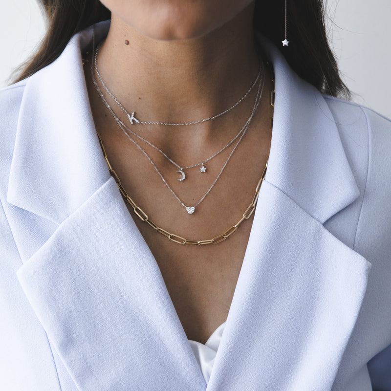 Carat Heart Shaped Diamond Pendant in 14 Karat White Gold