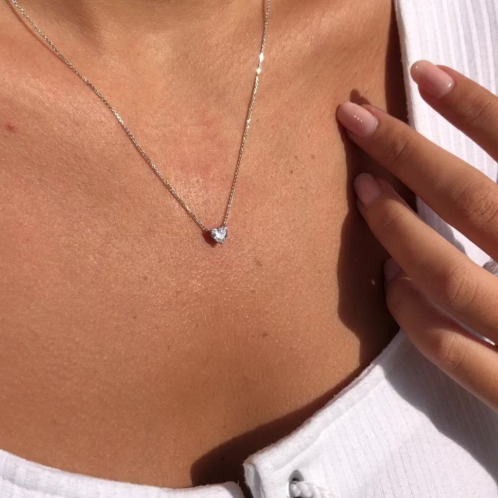 18K Gold 5 Diamond Necklace | Noémie