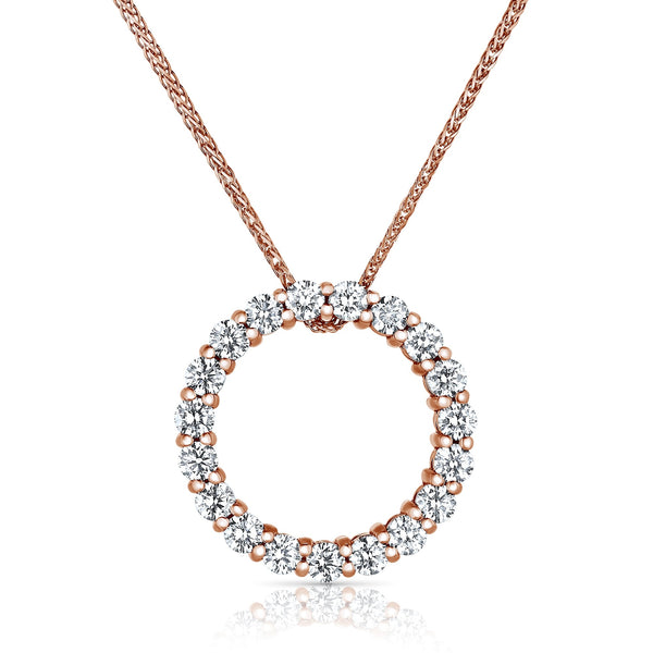 14K Rose Gold Lir Diamond Necklace