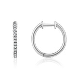 Midi Pave Diamonds Hoops