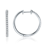 Pave Diamonds Hoops