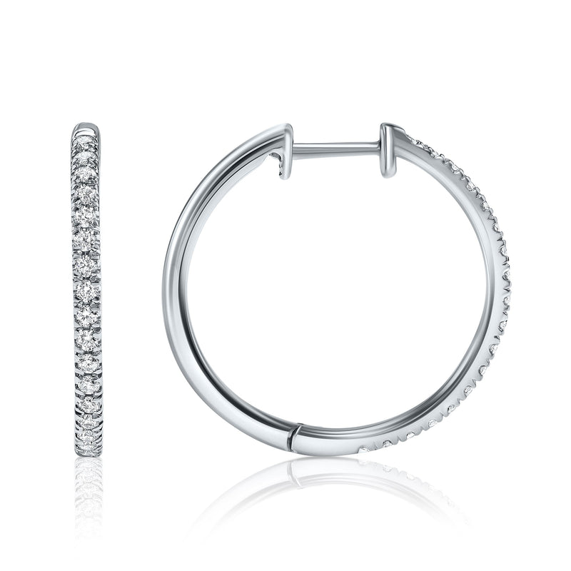 Pave Diamonds Hoops